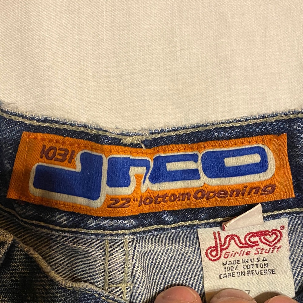 Vintage 1990 JNCO 1031 Girlie Stuff Jeans 22” bottom opening Size 7 - Picture 4 of 17